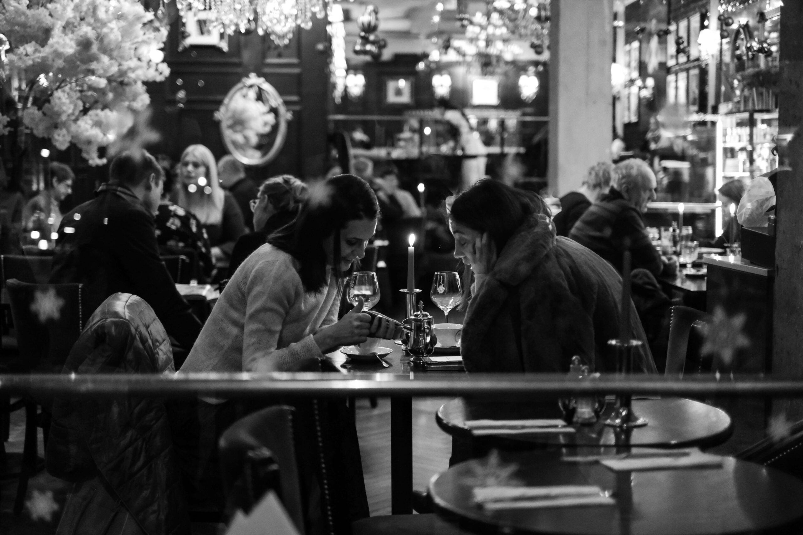 Interior shot of the French restaurant L'Antagoniste in Bedford-Stuyvesant near The Refuge Brooklyn